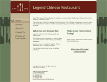 Tablet Screenshot of legendchineserestaurant.com